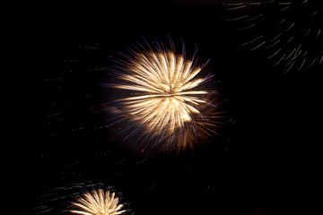 fireworks in the night sky during the festival