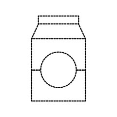 milk or juice box carton with drinking vector illustration