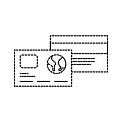 Fototapeta premium credit debit card banking shop finance icon vector illustration