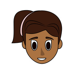 Fototapeta premium young woman with dark skin wearing shorts and pink shirt icon image vector illustration design 