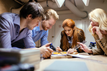 Fototapeta premium Group of designer working on project