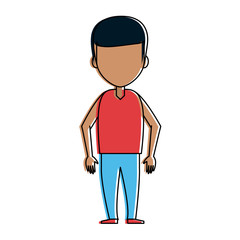man avatar with tan skin  icon image vector illustration design 