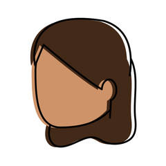 woman avatar head icon image vector illustration design 
