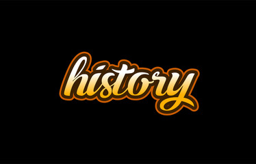 history word text banner postcard logo icon design creative concept idea