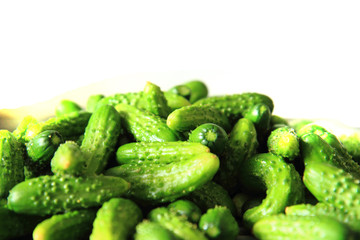 green cucumbers as nice food background
