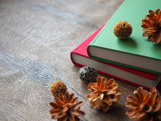 本と木の実