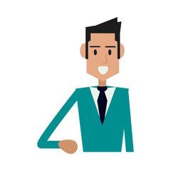 happy businessman cartoon icon image vector illustration design 