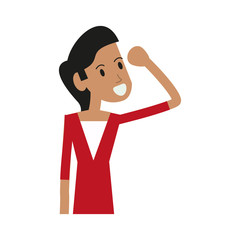 happy business woman cartoon icon image vector illustration design 