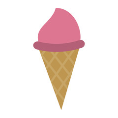 ice cream cone icon image vector illustration design 