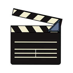 Fototapeta premium clapperboard cinema icon image vector illustration design 