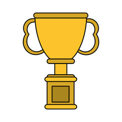 trophy cup  prize icon image vector illustration design 