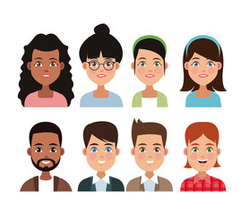 Friendship cartoon design over white background vector illustration graphic design