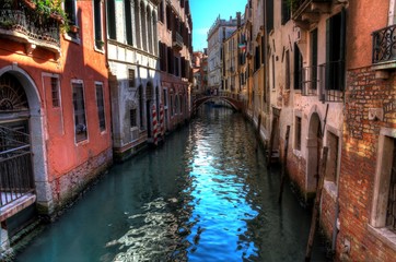 Naklejka na ściany i meble Empty Venice Canal