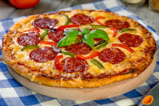 Pepperoni Pizza. Fresh homemade pizza.