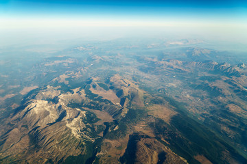 Airplane View Of Planet Earth Horizon