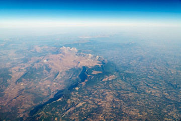 Airplane View Of Planet Earth Horizon