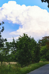 Spreewaldlandschaft mit Haufenwolken