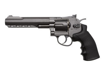 black gun pistol isolated on white