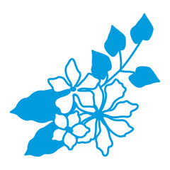 Beautiful decorative flowers icon vector illustration graphic design