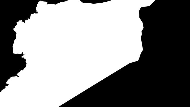 Dayr Az Zawr - Syria, region extruded. Solids