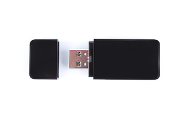 USB memory stick or USB flash drive isolated on white background