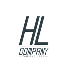 Initial Letter HL Design Logo Template