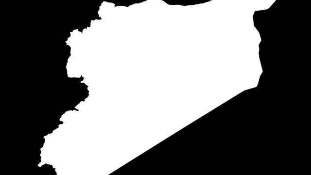 Hims - Syria, region extruded. Bumps shaded
