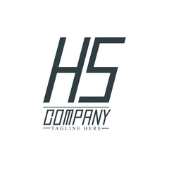 Initial Letter HS Design Logo Template