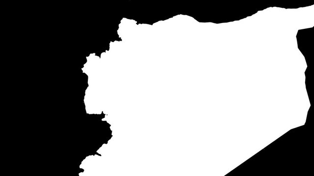 Idlib - Syria, region extruded. Bumps