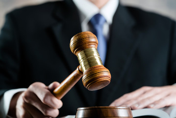 Legal office of lawyers and attorney. Judge Gavel, Scale of Justice