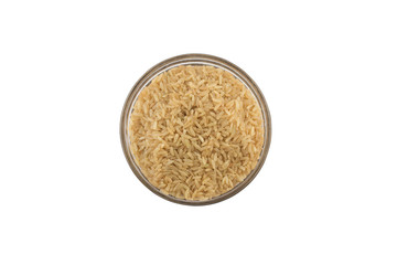 Integral Wholegrain rice into a bowl