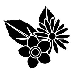 Beautiful decorative flowers icon vector illustration graphic design