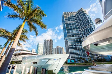 Gordijnen Yachthafen in Miami Florida © Siegfried Schnepf
