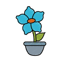 Flower in vase icon vector illustration graphic design