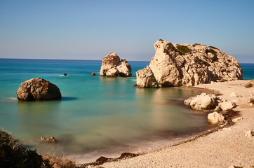 Fototapeta na wymiar Petra tou Romiou / Aphrodite Beach, Cyprus