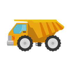 Fototapeta na wymiar dump truck isolated icon vector illustration design