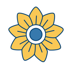 Beautiful decorative flowers icon vector illustration graphic design