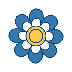 Beautiful decorative flowers icon vector illustration graphic design