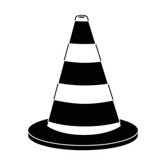 construction cone isolated icon vector illustration design