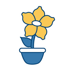 Flower in vase icon vector illustration graphic design