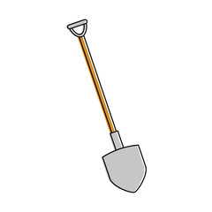 shovel construction isolated icon vector illustration design