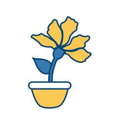Flower in vase icon vector illustration graphic design
