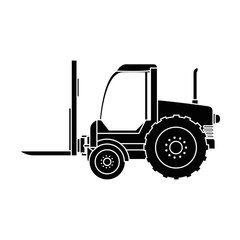 forklift vehicle isolated icon vector illustration design