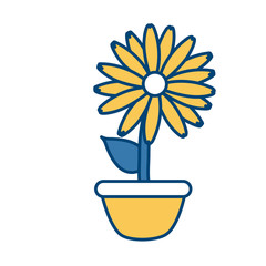 Flower in vase icon vector illustration graphic design