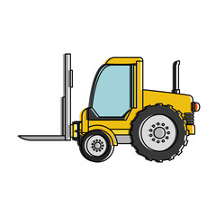 forklift vehicle isolated icon vector illustration design