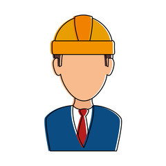 elegant engineer avatar character vector illustration design