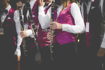 Fototapeta na wymiar Brass Band in uniform performing