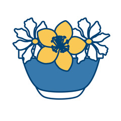 Flower in vase icon vector illustration graphic design