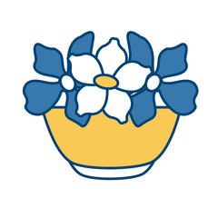 Flower in vase icon vector illustration graphic design