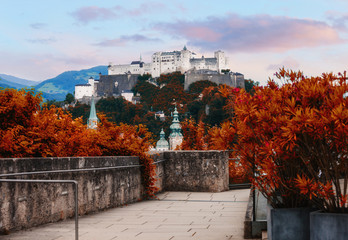 Fototapeta premium Salzburg old city panorama